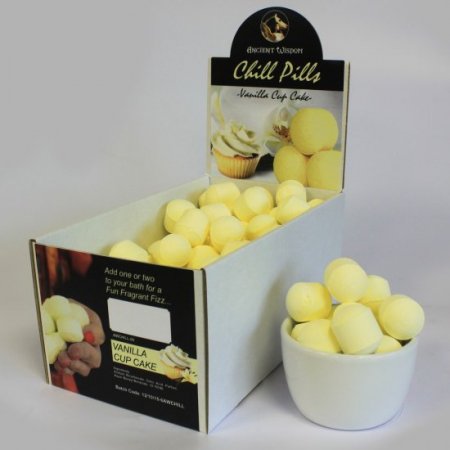 (image for) 1.3Kg Box of Chill Pills (Mini Bath Bombs) - Vanilla Cup Cake