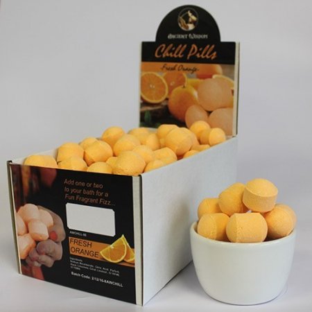 (image for) 1.3Kg Box of Chill Pills (Mini Bath Bombs) - Fresh Oranges