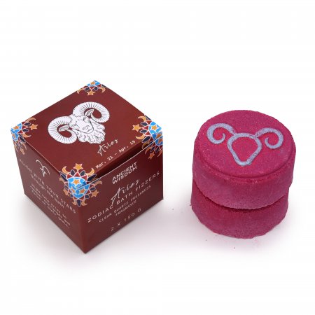 (image for) Set of Zodiac Bath Fizzers with Horoscope - Aries